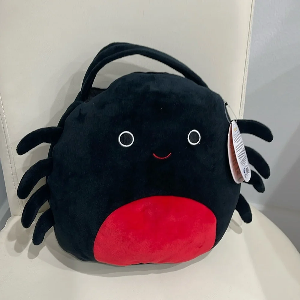 SALE!Squishmallows Black/Red/White Bella The Halloween Treat Pail Stuffed Toy